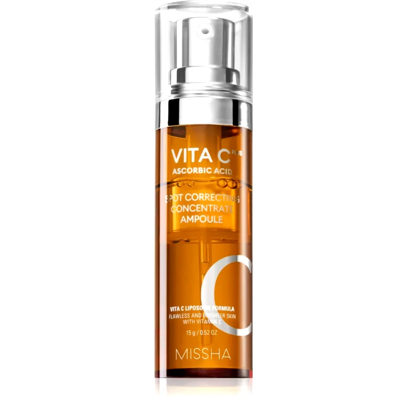 Missha Missha Vita C Plus λαμπρυντικός ορός με βιταμίνη C για την αντιμετώπιση των καφέ κηλίδων 15 γρ