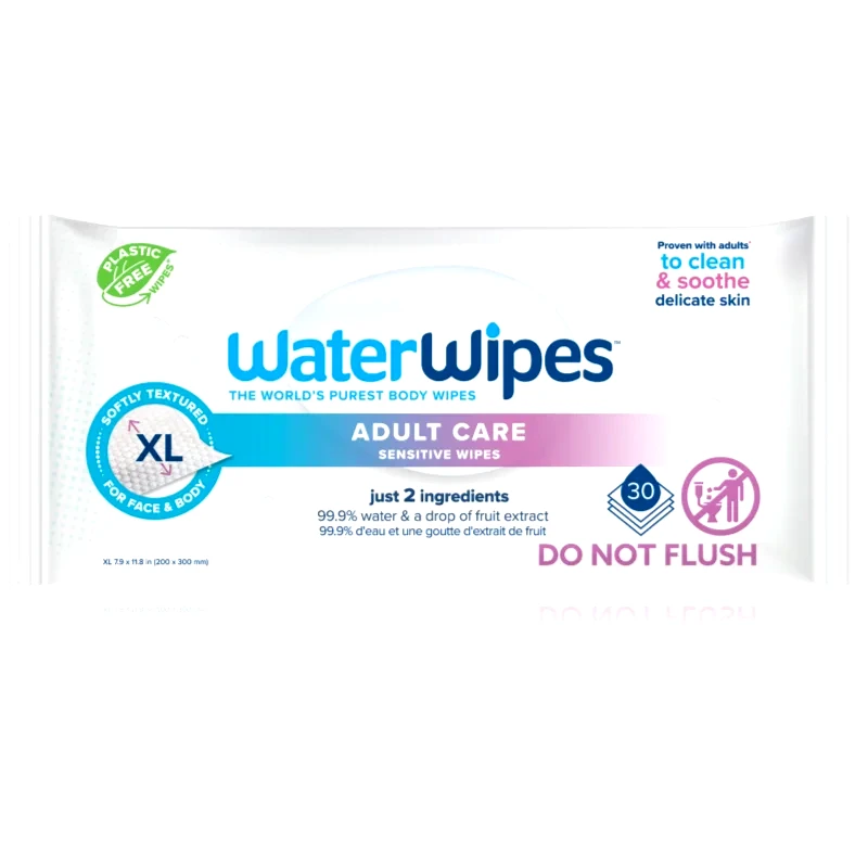 WaterWipes WaterWipes Adult Care υγρά μαντηλάκια για ενήλικες 30 τμχ