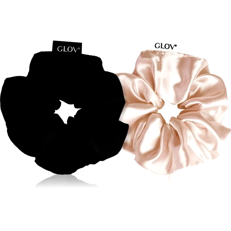 GLOV GLOV Scrunchies S λαστιχάκια για τα μαλλιά Sparkling Wine/Black 2 τμχ