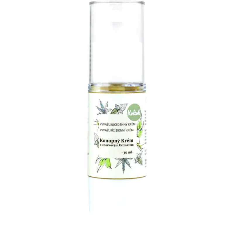 Kvitok Kvitok Cream with Cannabis Oil with Cucumber Extract κρέμα ημέρας για λιπαρή επιδερμίδα 30 ml
