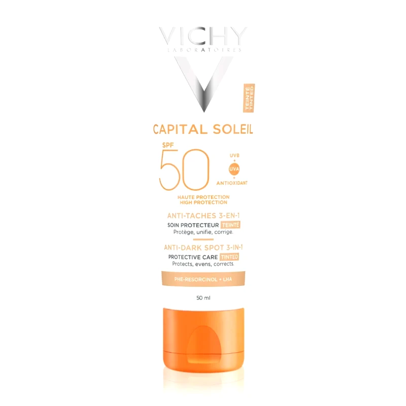 Vichy Vichy Capital Soleil 3 σε 1 με χρώμα κατά των κηλίδων SPF 50 Tinted 50 ml