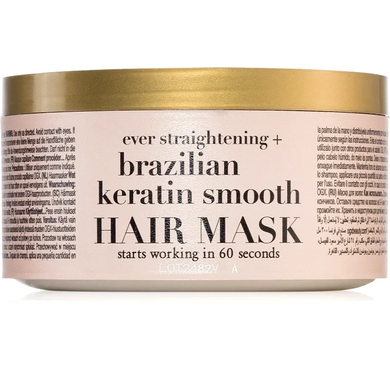 OGX OGX Brazilian Keratin Smooth λειαντική μάσκα με κερατίνη 300 ml
