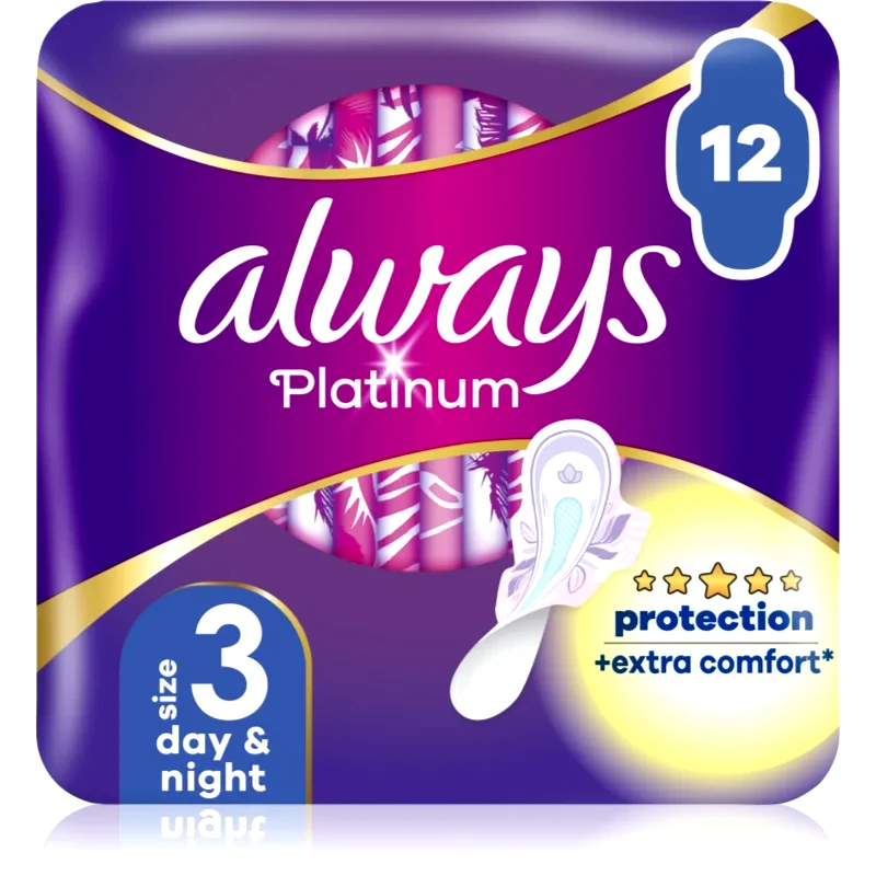 Always Always Platinum Night Size 3 σερβιέτες νύχτας 12 τμχ
