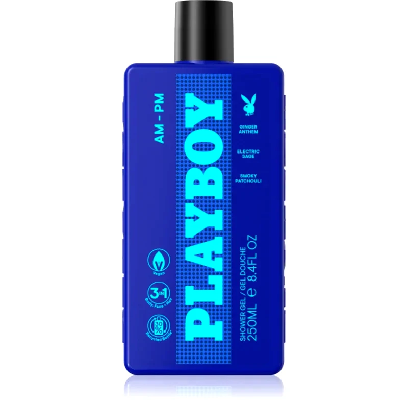 Playboy Playboy AM - PM τζελ για ντους 3 σε 1 για άντρες 250 ml