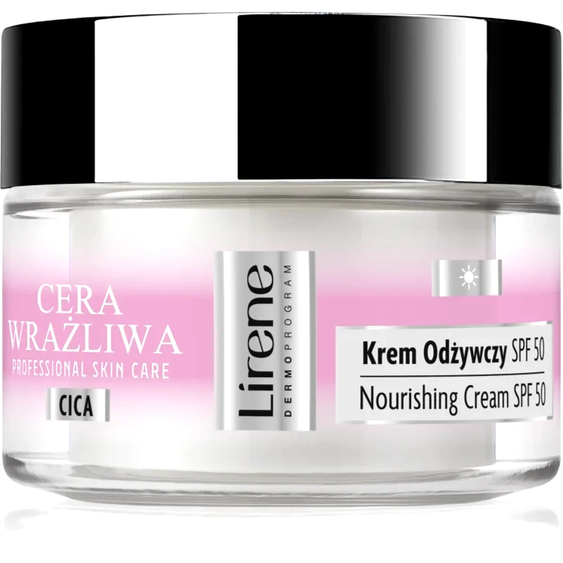 Lirene Lirene Sensitive skin ενυδατική κρέμα για ευαίσθητη επιδερμίδα SPF 50 50 ml