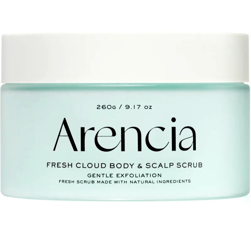 Arencia Arencia Fresh Cloud French Mint & Lily απαλό Scrub για σώμα και μαλλιά 260 γρ