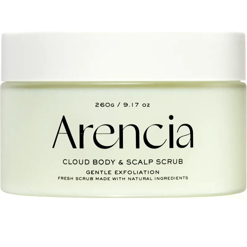 Arencia Arencia Fresh Cloud Geranium & Primrose απαλό Scrub για σώμα και μαλλιά 260 γρ