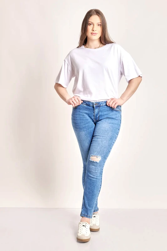 Τζιν παντελόνι skinny με φθορές VERO MODA