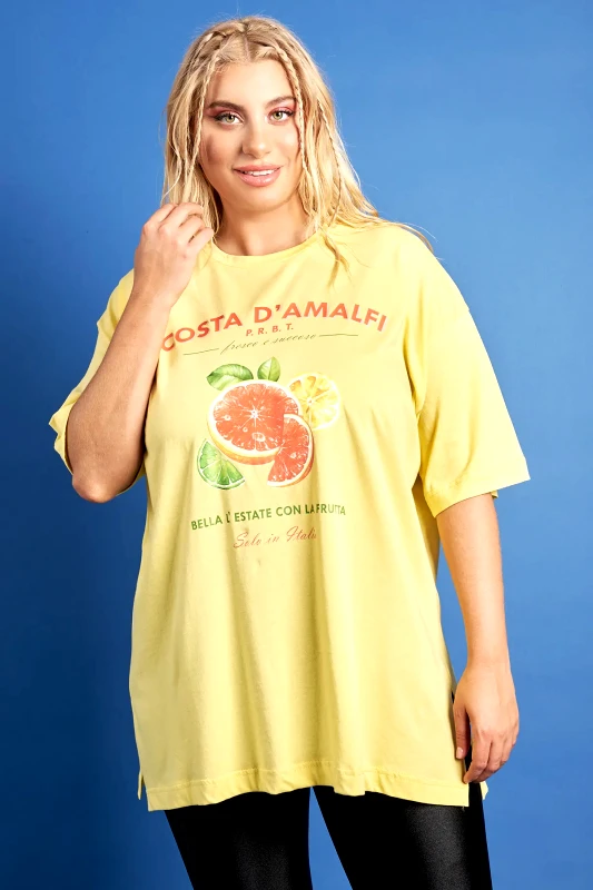 PRBT T-Shirt βαμβακερό με στάμπα Costa D'Amalfi