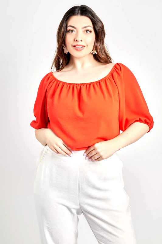 Μπλούζα off-shoulder washed ανάγλυφο