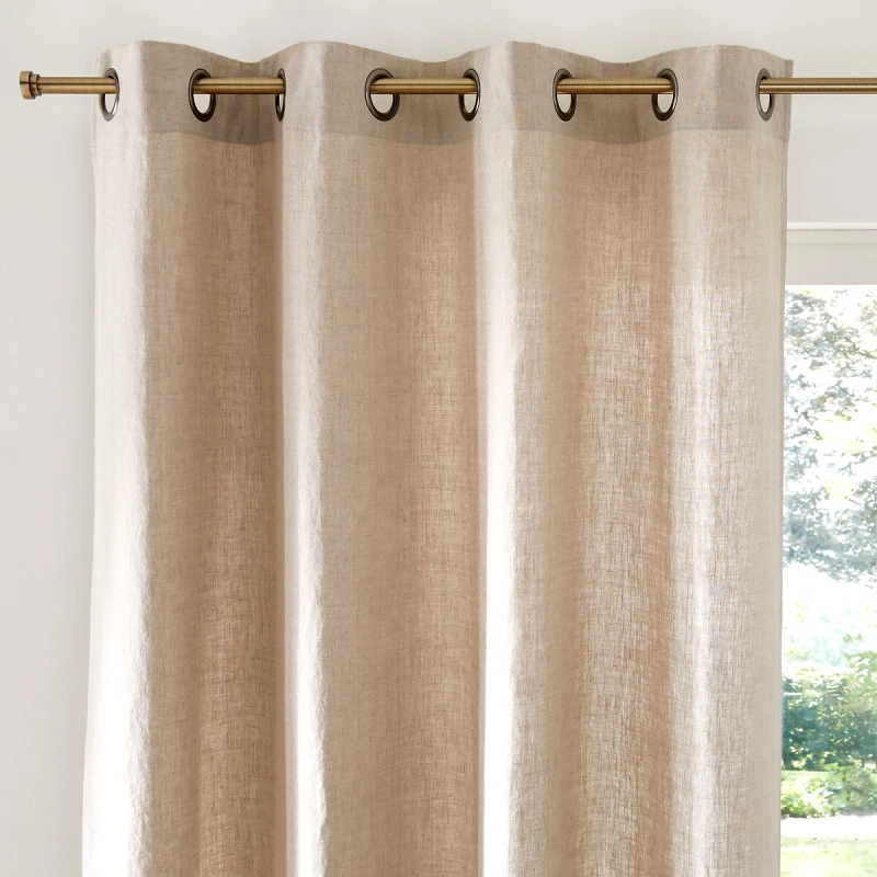 La Redoute Interieurs Λινή κουρτίνα με καψούλια 180x135 cm