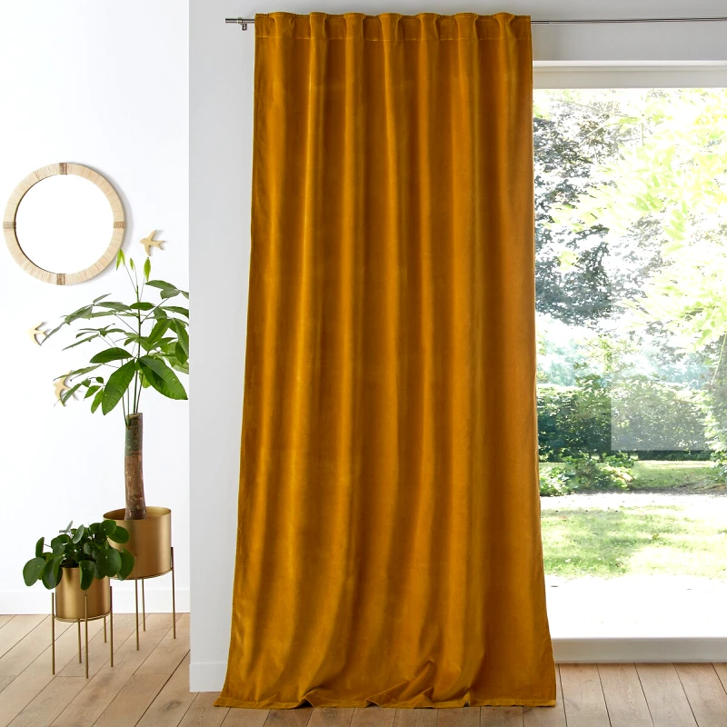 La Redoute Interieurs Βελούδινη κουρτίνα με κρυφές θηλιές 180x135 cm
