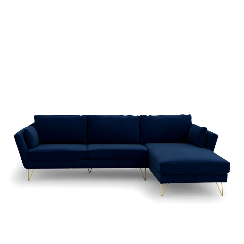 La Redoute Interieurs Γωνιακός καναπές από βελούδο Μ163xΠ284xΥ86cm