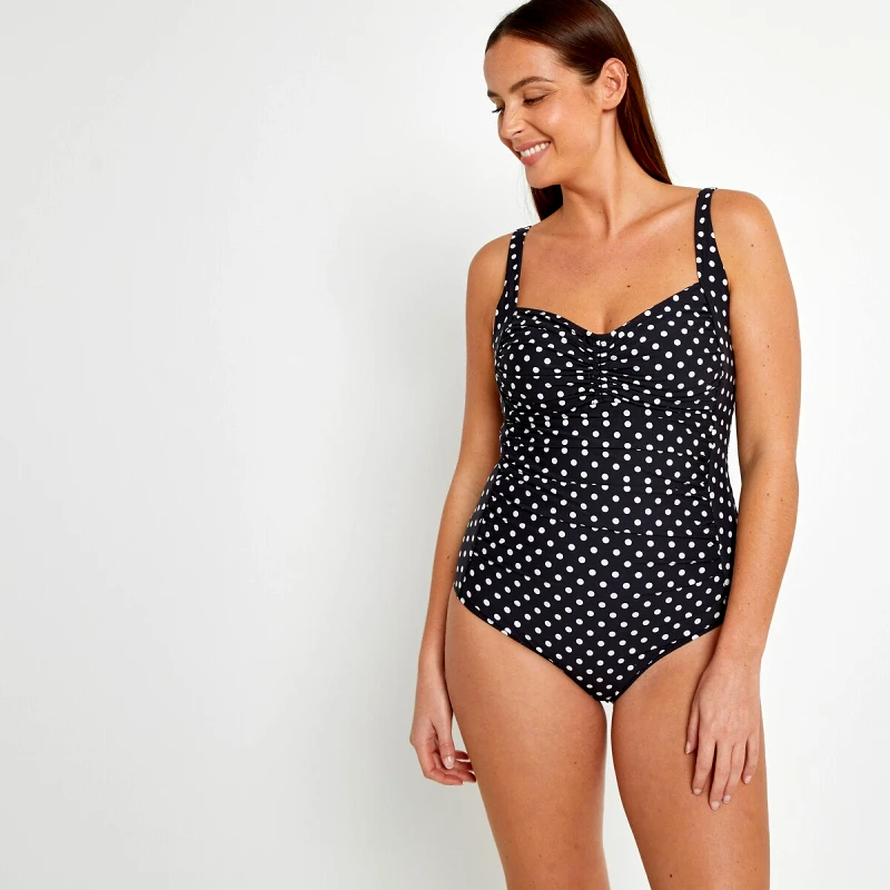 LA REDOUTE COLLECTIONS PLUS Ολόσωμο μαγιό που λεπταίνει με πουά