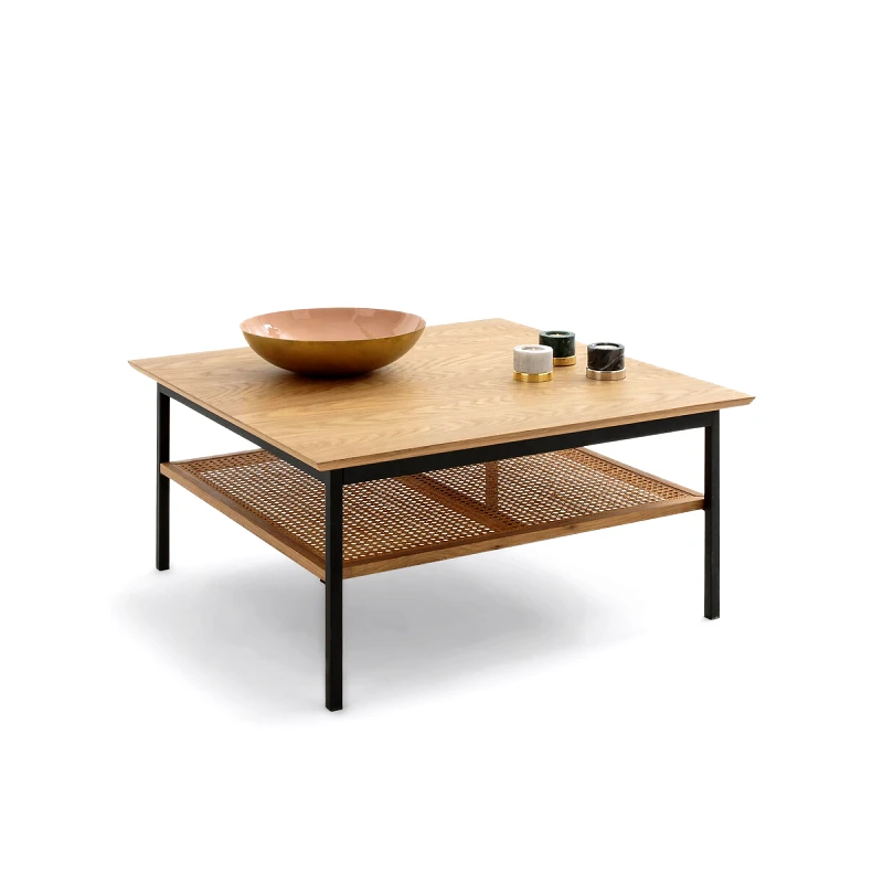 La Redoute Interieurs Τετράγωνο χαμηλό τραπεζάκι Μ80xΠ80xΥ42cm
