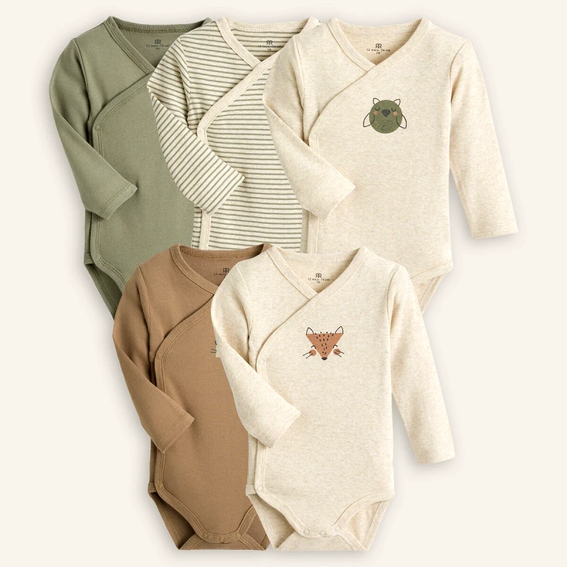 La Redoute Collections Σετ 5 κορμάκια από οργανικό βαμβάκι