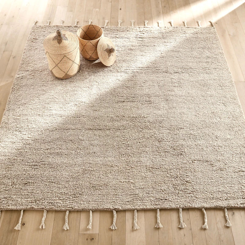 AM.PM Μάλλινο τετράγωνο χαλί XL σε στυλ berber One size Μ300xΠ300cm