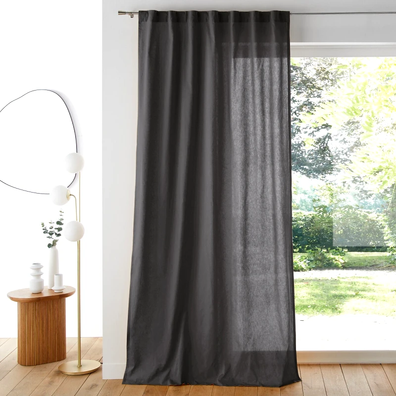 La Redoute Interieurs Κουρτίνα από 100% βαμβακερό ύφασμα με κρυφές θηλιές στο τελείωμα 220x135 cm