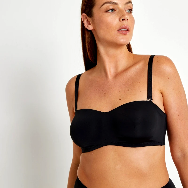 LA REDOUTE COLLECTIONS PLUS Στράπλες σουτιέν από μικροΐνες που δεν διαγράφει
