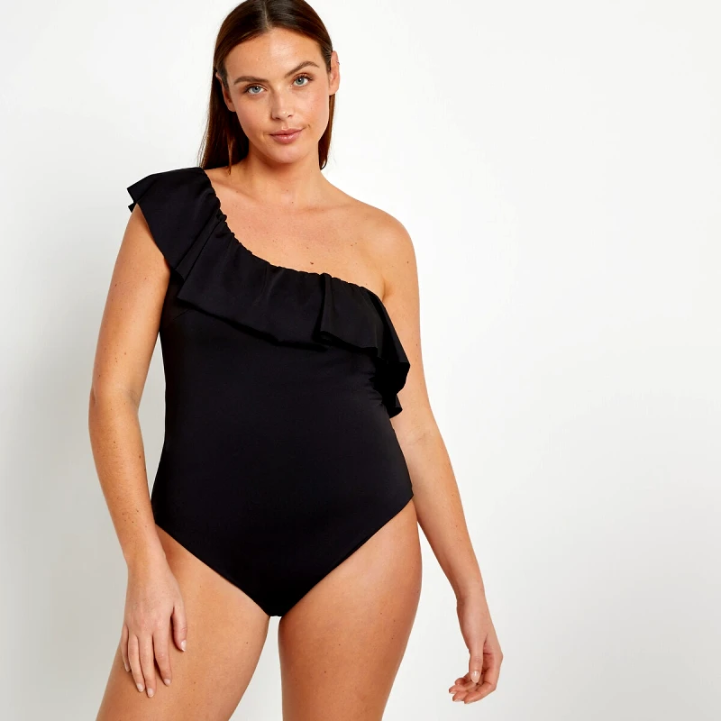 LA REDOUTE COLLECTIONS PLUS Ολόσωμο μαγιό που λεπταίνει σε ασύμμετρη γραμμή