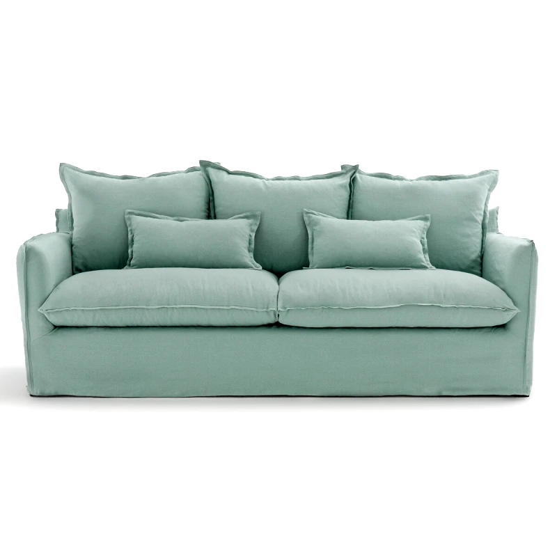 La Redoute Interieurs Κάλυμμα καναπέ από γκοφρέ λινό 2 θέσεις