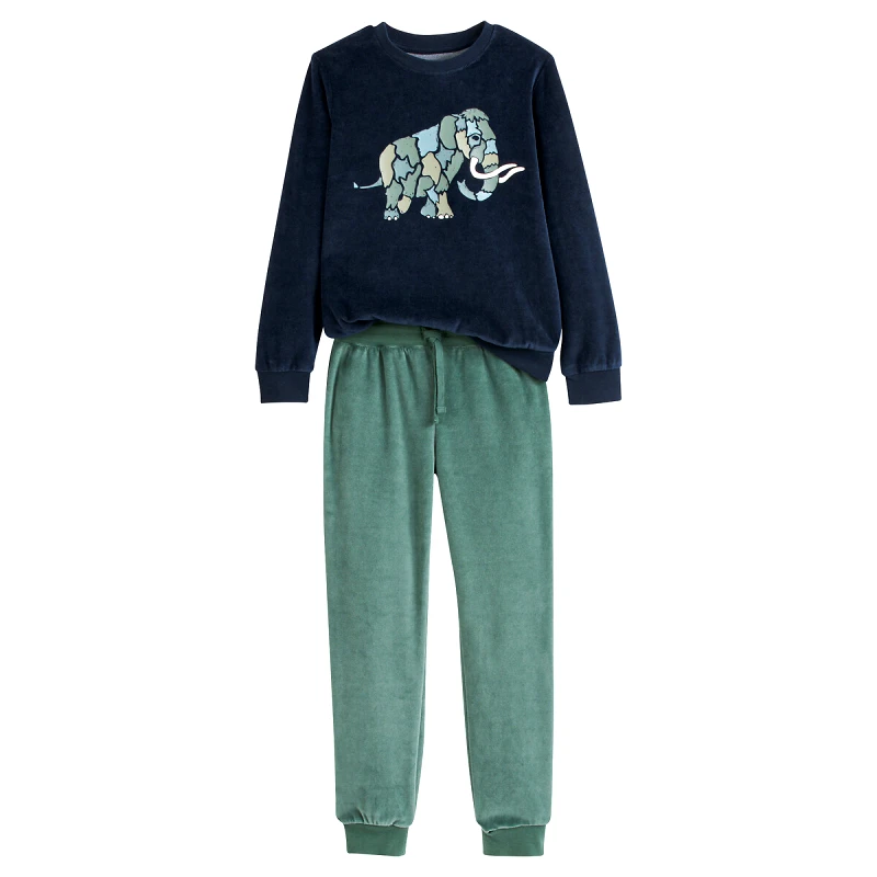 La Redoute Collections Βελουτέ πιτζάμα με μοτίβο μαμούθ