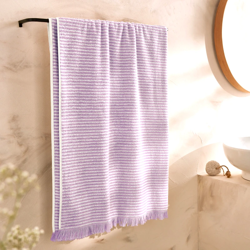 La Redoute Interieurs Ριγέ πετσέτα μπάνιου maxi 100x150 cm