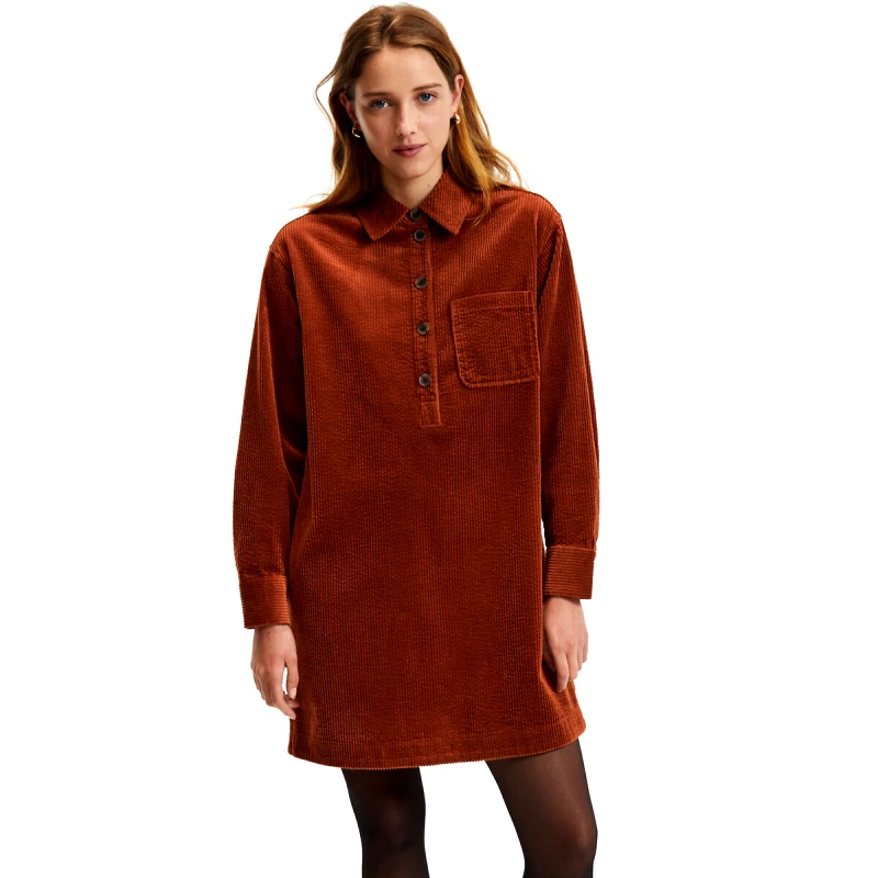 La Redoute Collections Κοντό φόρεμα από βελούδο κοτλέ