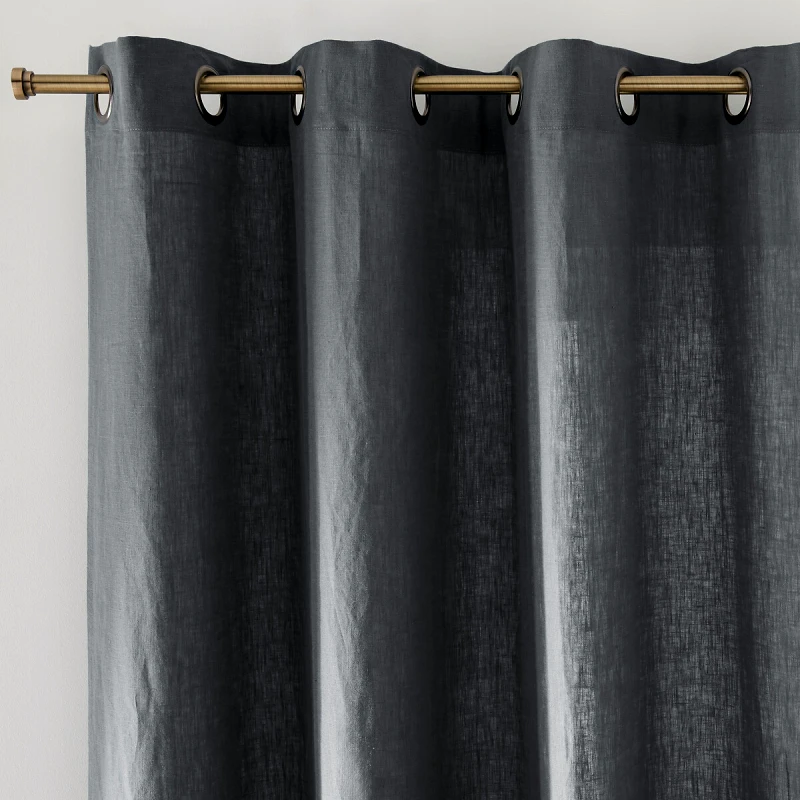 La Redoute Interieurs Λινή κουρτίνα με καψούλια 180x135 cm