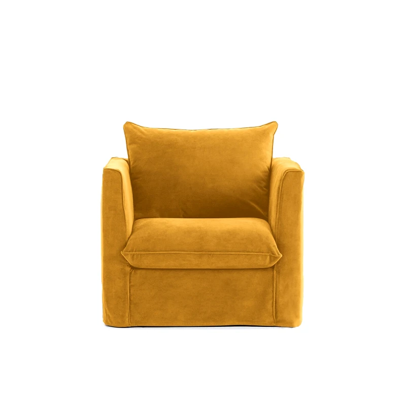 La Redoute Interieurs Πολυθρόνα από βελούδο Μ95xΠ92xΥ86cm