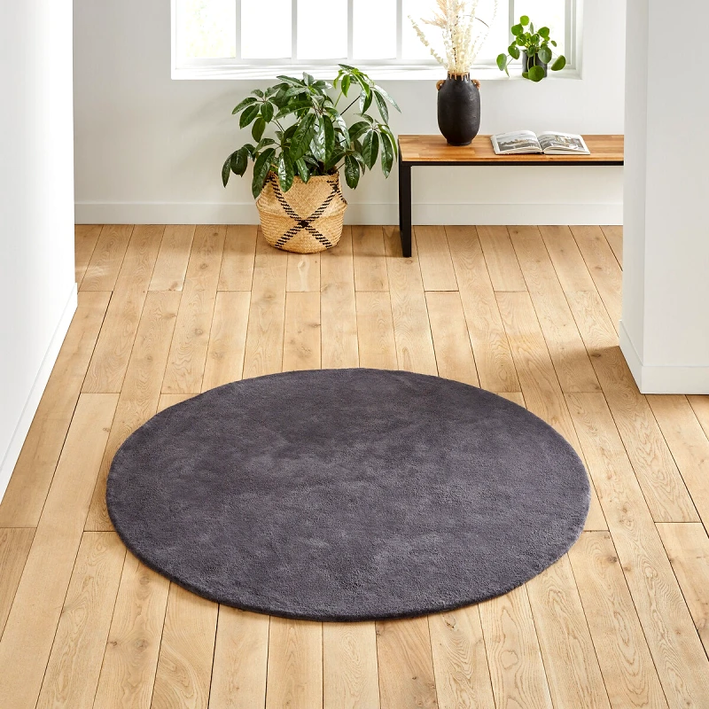 La Redoute Interieurs Βαμβακερό στρογγυλό χαλί Renzo Διάμετρος 160cm Μ160xΠ160cm