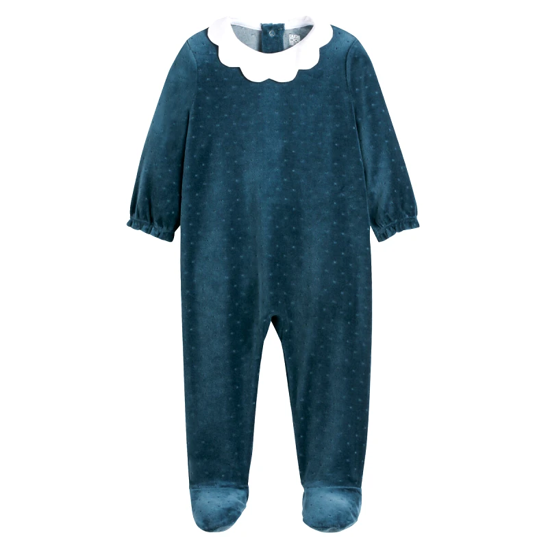 La Redoute Collections Βελουτέ πιτζαμάκι με γιακά σε αντίθεση