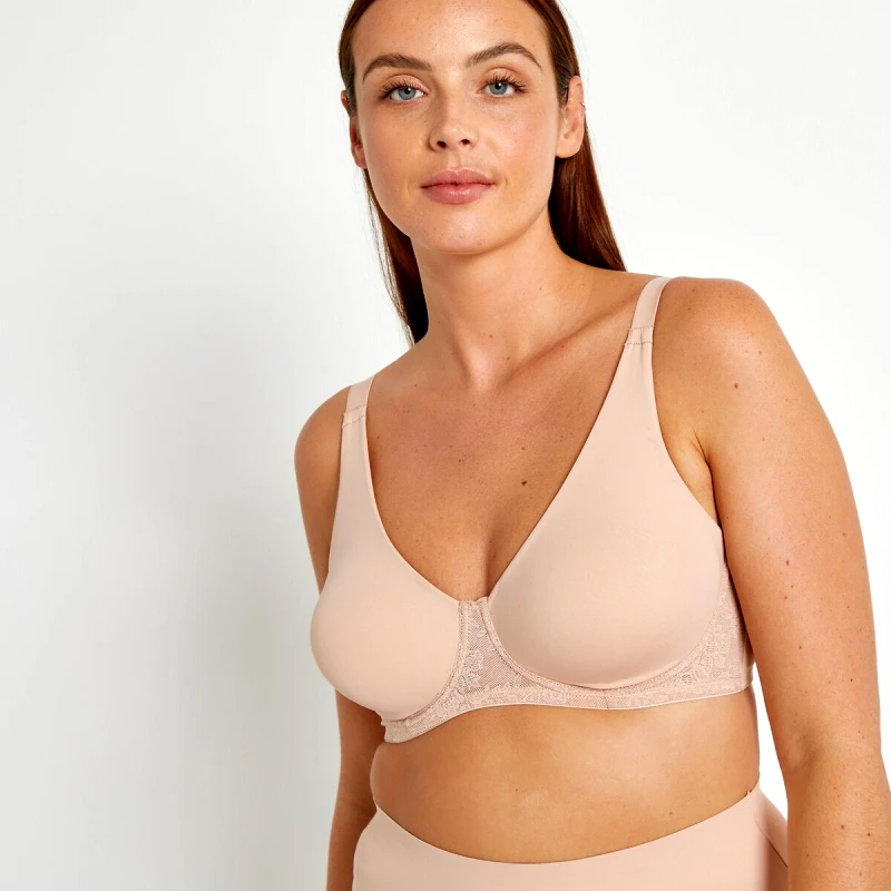 LA REDOUTE COLLECTIONS PLUS Σουτιέν minimizer από μικροΐνες και δαντέλα