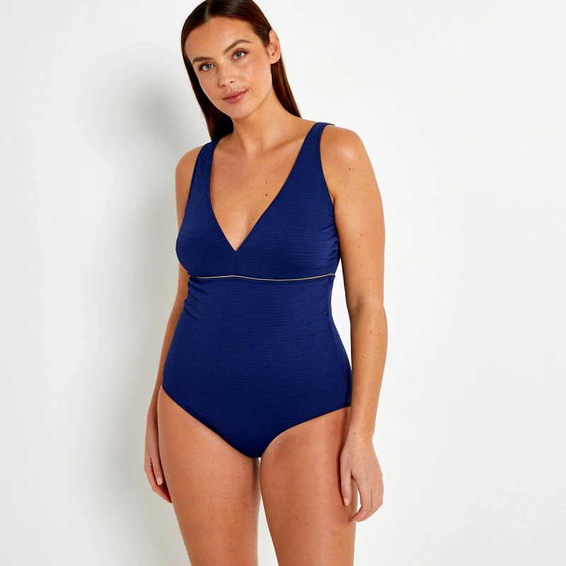 LA REDOUTE COLLECTIONS PLUS Ολόσωμο μαγιό με τρίγωνες θήκες για επίπεδη κοιλιά