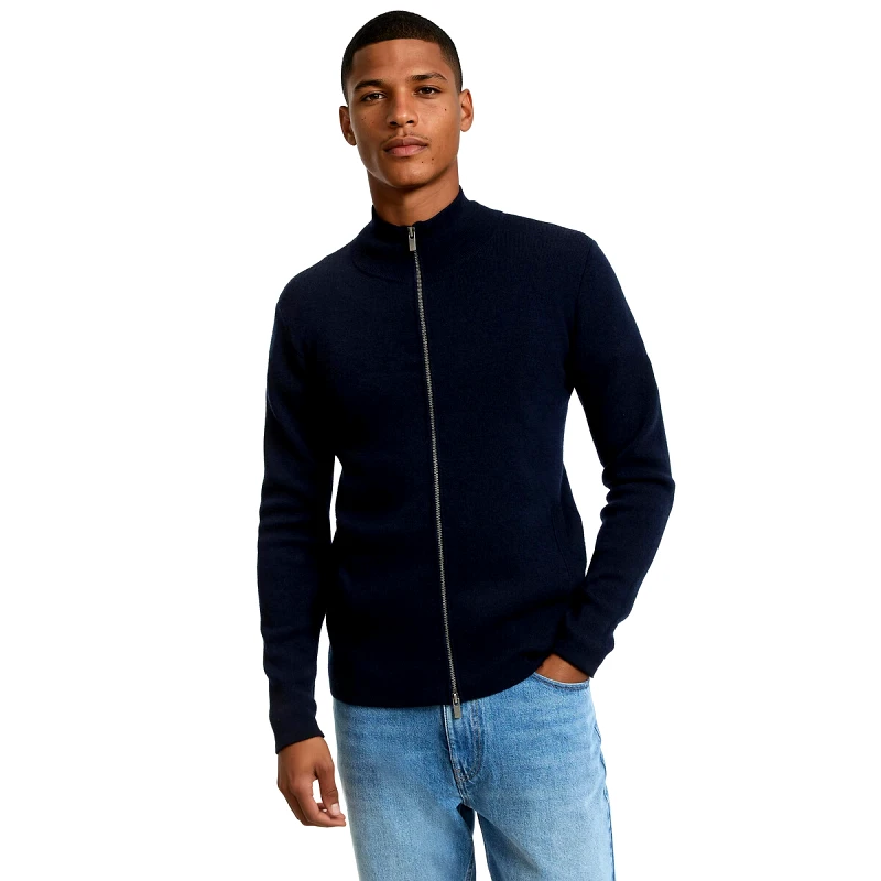 La Redoute Collections Zακέτα με λεπτή πλέξη και φερμουάρ