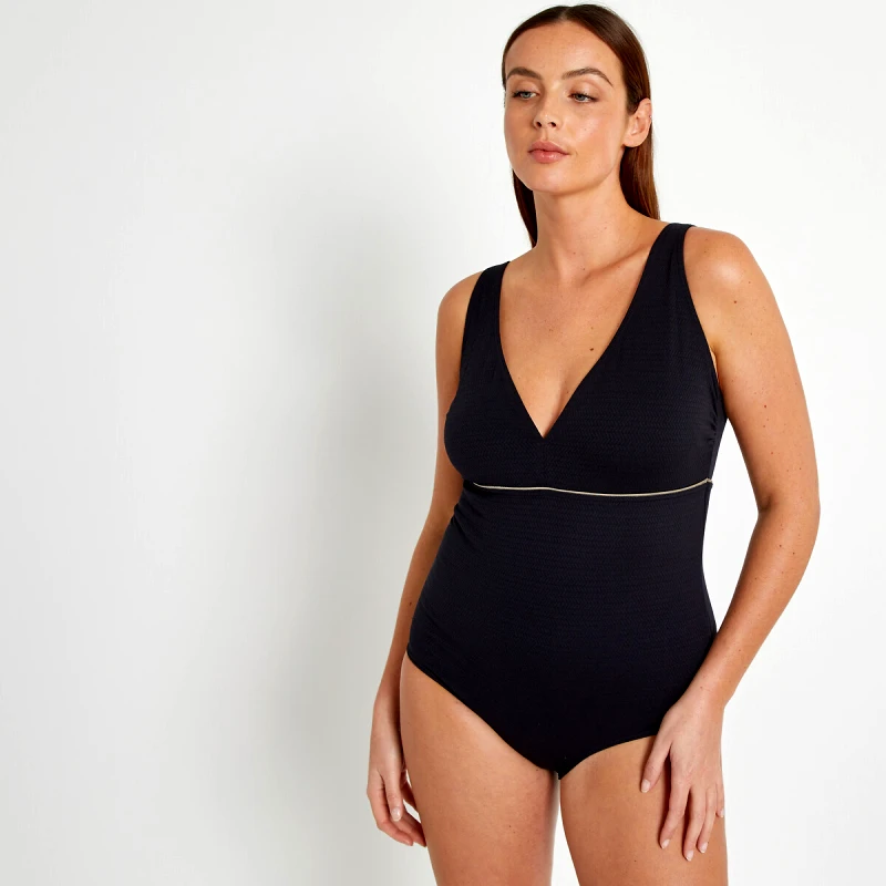 LA REDOUTE COLLECTIONS PLUS Ολόσωμο μαγιό με τρίγωνες θήκες για επίπεδη κοιλιά