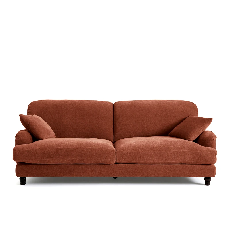 La Redoute Interieurs Καναπές 3 ή 4 θέσεων με μελανζέ ταπετσαρία από πολυέστερ Μ102xΠ187xΥ81cm