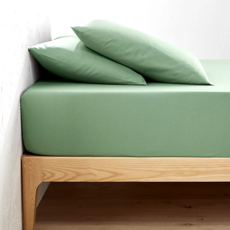 La Redoute Interieurs Μονόχρωμο σεντόνι με λάστιχο από οργανικό βαμβάκι 90x190 cm