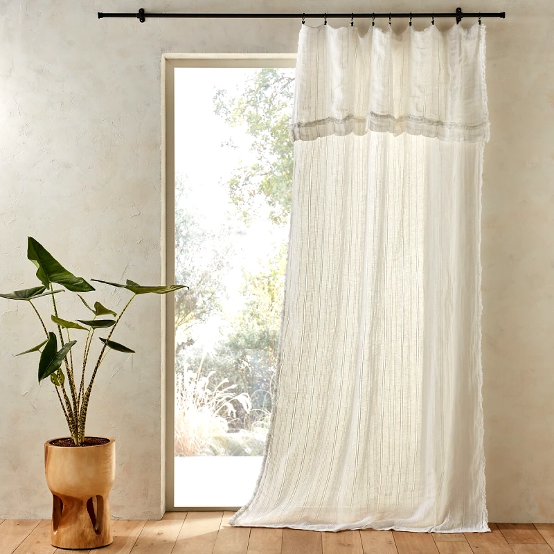 AM.PM Βουάλ κουρτίνα από λινό και βισκόζη 140x320 cm