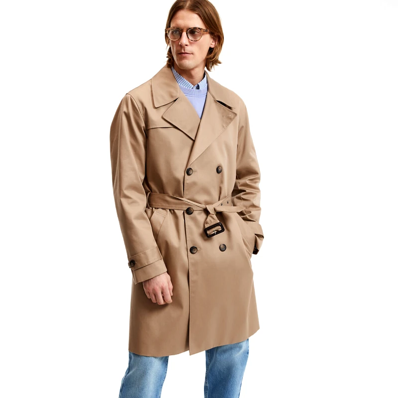 La Redoute Collections Μίντι καμπαρντίνα με μυτερό γιακά