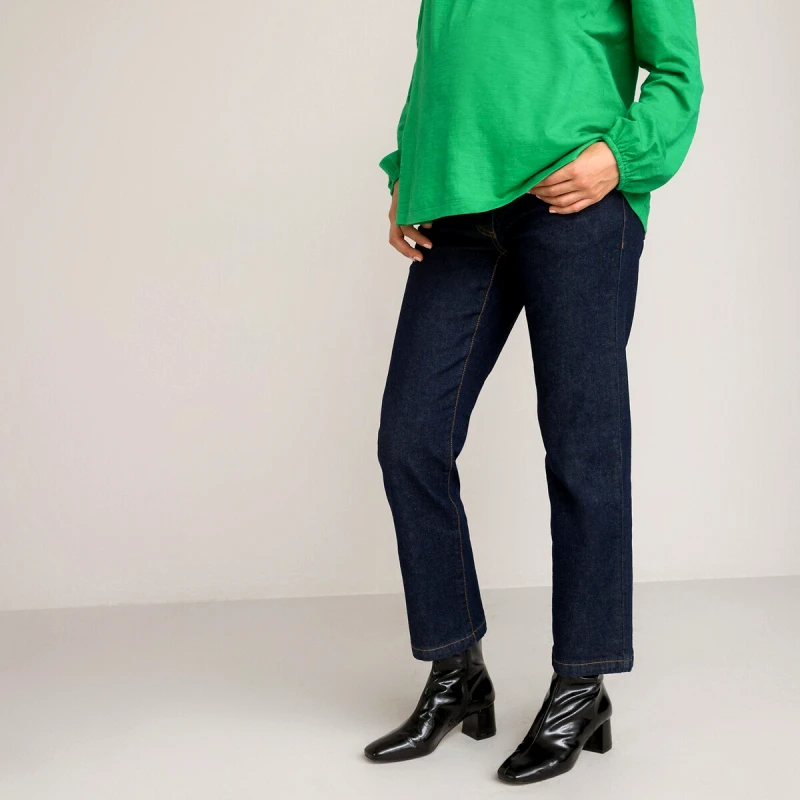 La Redoute Collections Ίσιο τζιν εγκυμοσύνης με φαρδιά φάσα στην κοιλιά