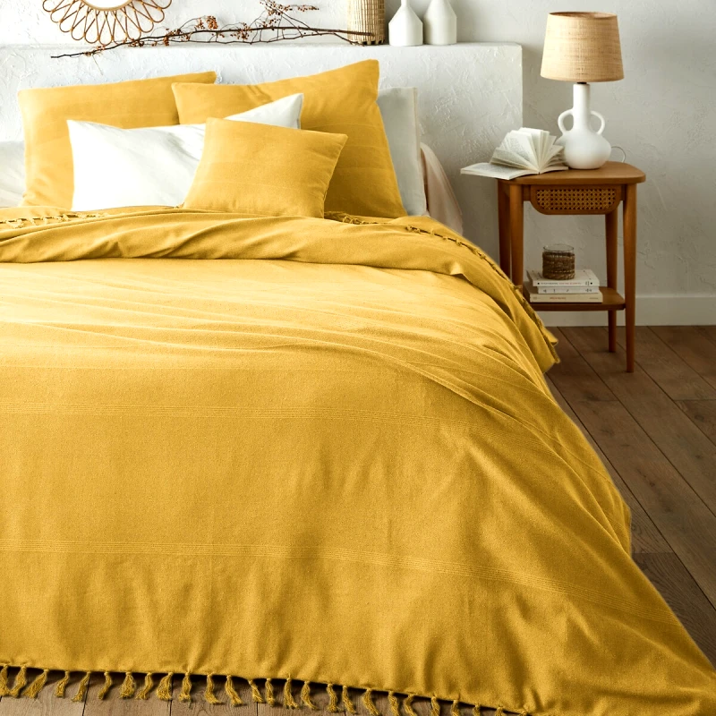 La Redoute Interieurs Κάλυμμα κρεβατιού με κρόσσια 140x200 cm