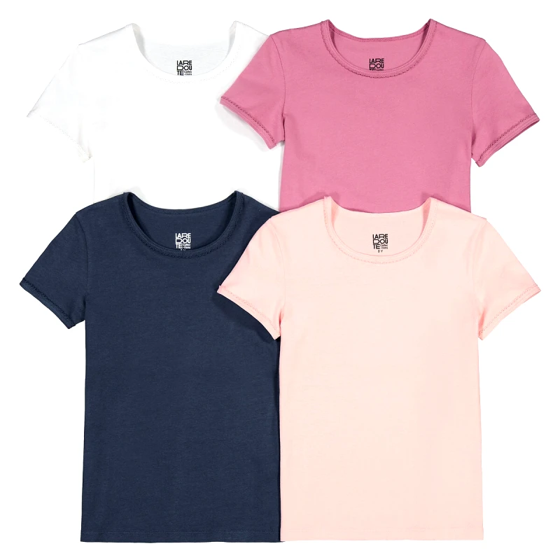 La Redoute Collections Σετ 4 κοντομάνικα φανελάκια