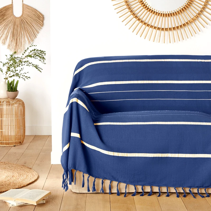 La Redoute Interieurs Ριχτάρι με κρόσσια 150x150 cm