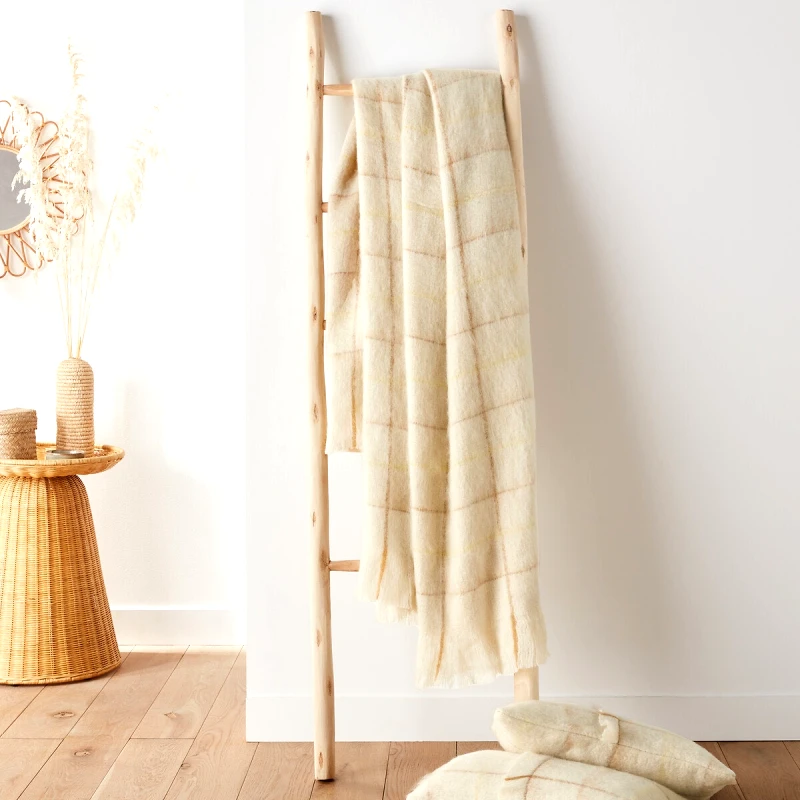 La Redoute Interieurs Καρό ριχτάρι με υφή μοχέρ One size