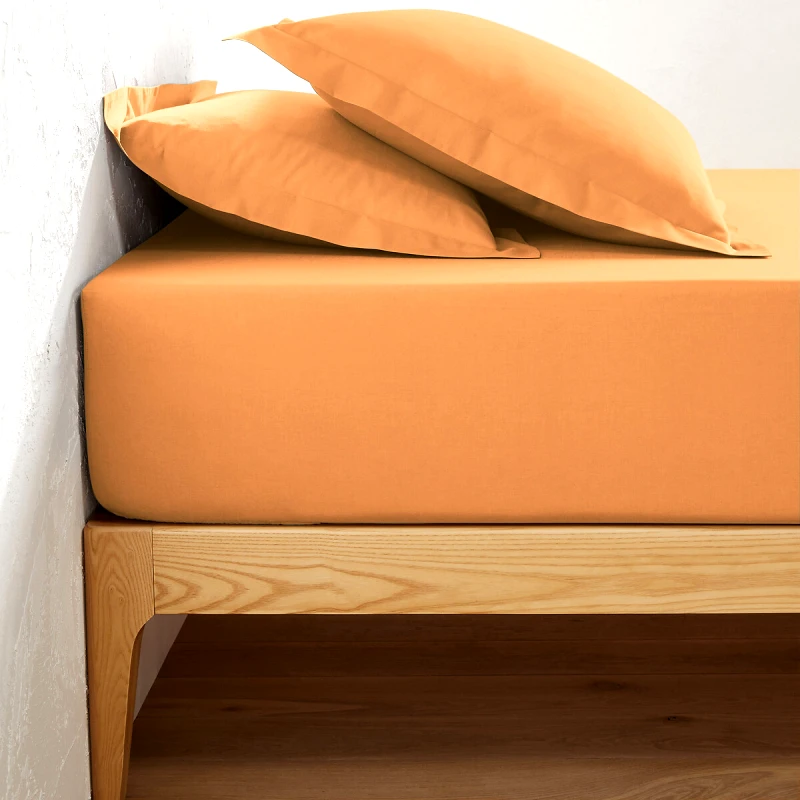 La Redoute Interieurs Μονόχρωμο σεντόνι με λάστιχο για στρώματα μεγάλου πάχους 90x200 cm