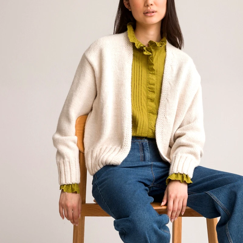 La Redoute Collections Ζακέτα χωρίς κούμπωμα με χοντρή πλέξη