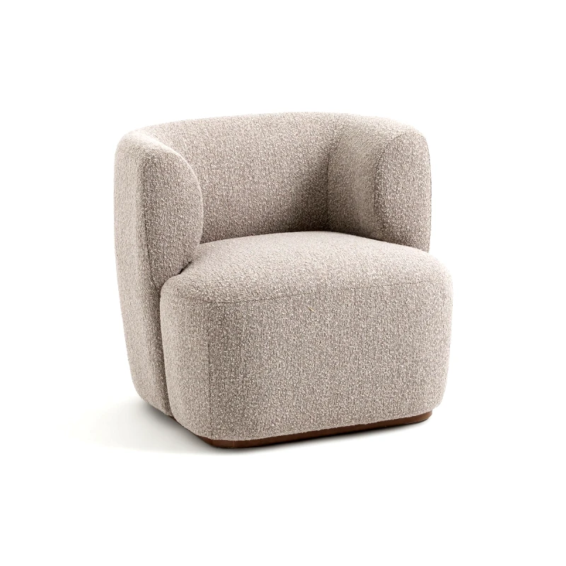 La Redoute Interieurs Πολυθρόνα με μπουκλέ ταπετσαρία Μ70xΠ75xΥ68cm