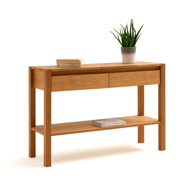 La Redoute Interieurs Κονσόλα με 2 συρτάρια από ξύλο δρυ Μ40xΠ120xΥ80cm
