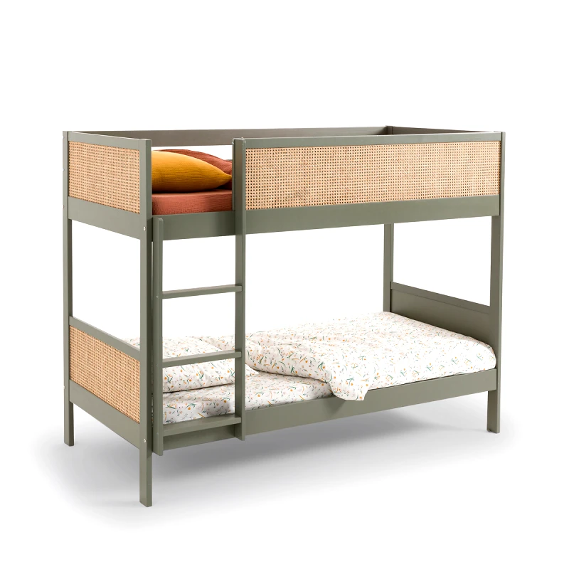 La Redoute Interieurs Διπλή κουκέτα από ξύλο πεύκου και ψάθα Υ155cm